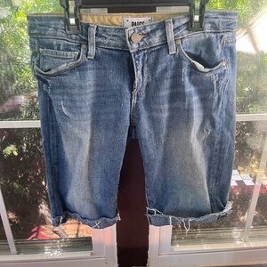 PAIGE Distressed Denim Shorts